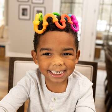 Fat Brain Toys Plip Links, Silicone Building Toys for Creative Play, Creative Construction Play Set for Preschoolers, Kids Toys Ages 3 to 12