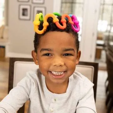 Fat Brain Toys Plip Links, Silicone Building Toys for Creative Play, Creative Construction Play Set for Preschoolers, Kids Toys Ages 3 to 12