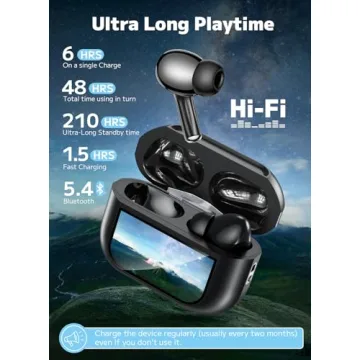 Szwdo Wireless Earbuds: ANC & ENC Noise Cancelling Headphones