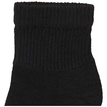 Hanes Ultimate Women's 6-Pack Ankle Socks, Black, 5-9