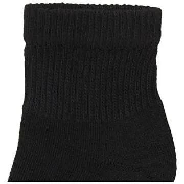 Hanes Ultimate Women's 6-Pack Ankle Socks, Black, 5-9