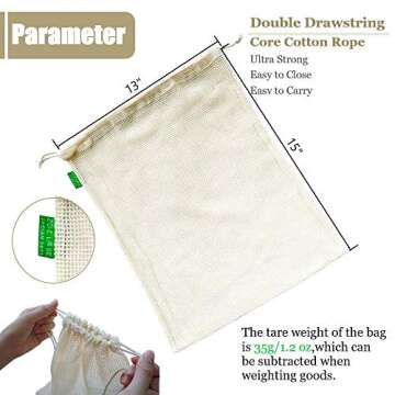 Eco-Friendly AUXIN Reusable Produce Bags for Shopping