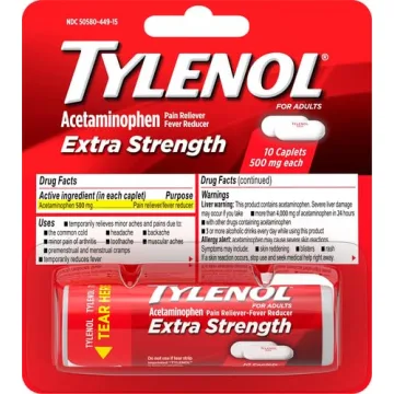 Tylenol Extra Strength Caplets 500mg Pain Fever Relief