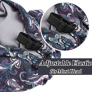 Awefeel Satin Hair Bonnet for Curly Hair Sleeping Dread Cap Dark Grey
