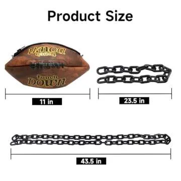 Abia Jaeia Football Shaped Crossbody Bag 9# Football Purse with Chain Strap, Sports Fan Handbag for ...