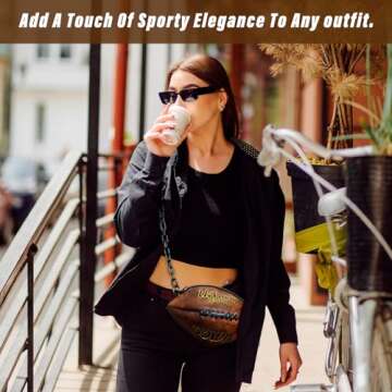 Chic Football Shaped Crossbody Bag for Game Days