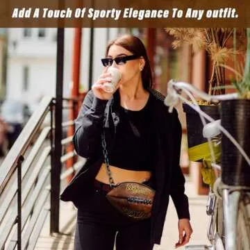 Chic Football Shaped Crossbody Bag for Game Days