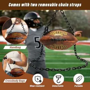 Chic Football Shaped Crossbody Bag for Game Days