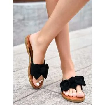 FISACE Women's Stylish Casual Slip On Gladiator Sandals