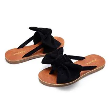 FISACE Women's Stylish Casual Slip On Gladiator Sandals