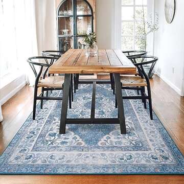 B BENRON 5x8 Living Room Rug Soft Floral Print