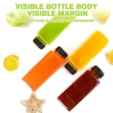 Reusable Plastic Juice Bottles with Tamper Proof Caps
