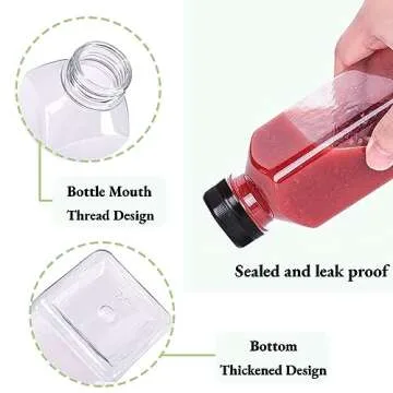 Reusable Plastic Juice Bottles with Tamper Proof Caps