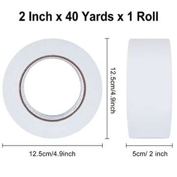 LELADY Double Sided Tape 2 Inch x 40 Yards - High Adhesive for Crafts and Office Use