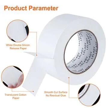 LELADY Double Sided Tape 2 Inch x 40 Yards for Crafting