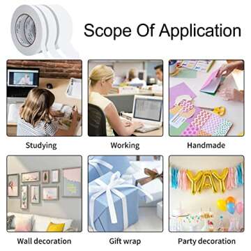 LELADY Double Sided Tape 2 Inch x 40 Yards for Crafting