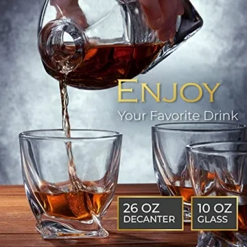 Luxury Whiskey Decanter Set with Glasses and Stones Gift