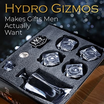 Luxury Whiskey Decanter Set with Glasses and Stones Gift