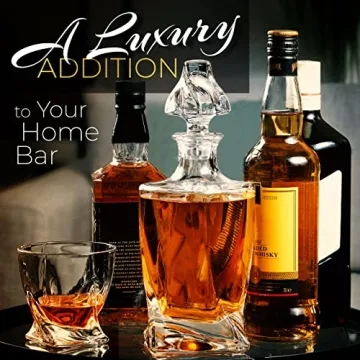Luxury Whiskey Decanter Set with Glasses and Stones Gift