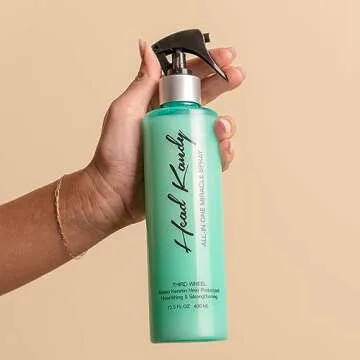 Head Kandy Heat Protectant Spray For Hair | The Third Wheel | Thermal Protection Spray With Amino Keratin | Protects Against Heat Damage, Breakage, Humidity | 13.5 oz