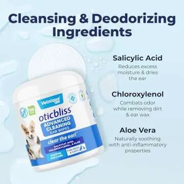 VETNIQUE Oticbliss Advanced Ear Wipes for Dogs & Cats