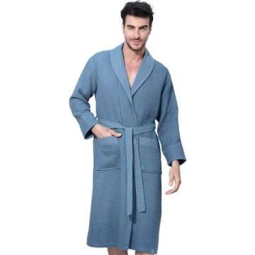 Men's Hooded Waffle Robe – Full Length and Ultra Soft