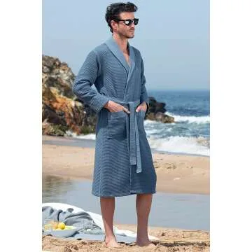 Men's Hooded Waffle Robe – Full Length and Ultra Soft
