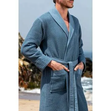 Men's Hooded Waffle Robe – Full Length and Ultra Soft
