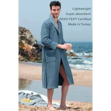 Men's Hooded Waffle Robe – Full Length and Ultra Soft