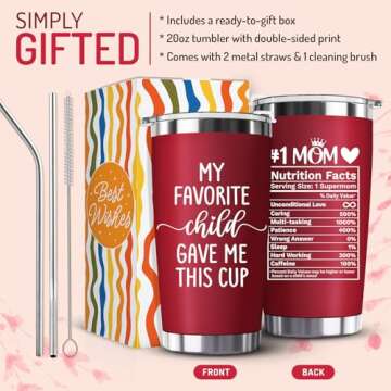 Funny Harvest Red Tumbler for Mothers Day Gifts