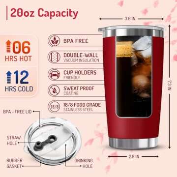 Funny Harvest Red Tumbler for Mothers Day Gifts