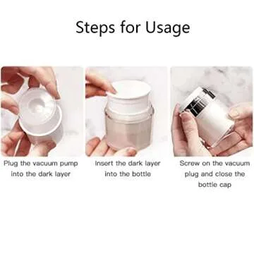 Cream Jar Vacuum Bottle Small, Lotion Dispenser with Pump, Travel Containers for Lotions and Creams Leak Proof, Airless Pump Bottles for Toiletries Cosmetic Container (15ml*3pcs)