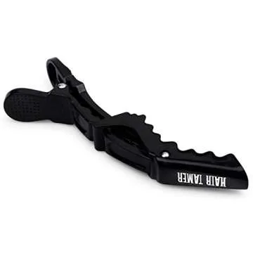 Hair Tamer Black Croc Hair Styling Clips - 12 Pack