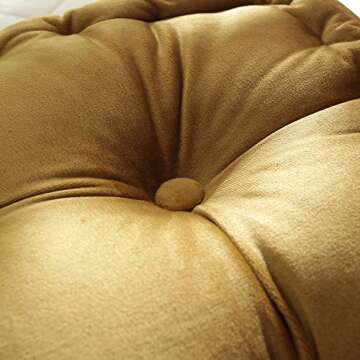 RUIELO Square Thick Floor Cushion Pillows,Tufted Padded Boosted Floor Pillow Cushion Seating with Carrying Handle Tatami Indoor Outdoor Pads for Living Room Yoga Room Sofa Chair Home Decor（2pcs）