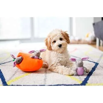 ZippyPaws Bunny 'n Carrot Hide and Seek Dog Toy