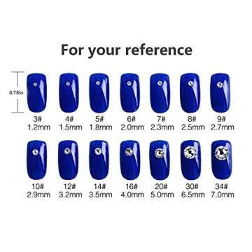 Onwon 1440 Pieces SS8 / 2.3mm Clear Crystal Flat Back Brilliant Round Rhinestones Glass Stones Glitter Gems Transparent Faux Diamond (Clear)