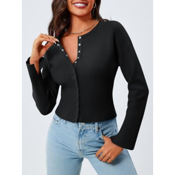 Saodimallsu Women Cropped Sweater Stylish and Cozy All Season