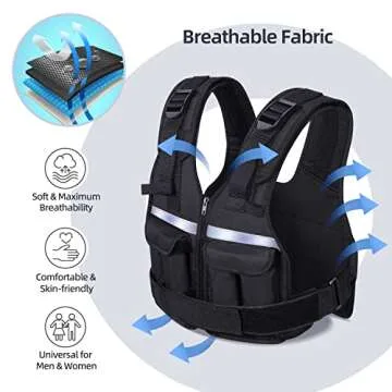 Adjustable Weighted Vest with Customizable Weights for Workouts