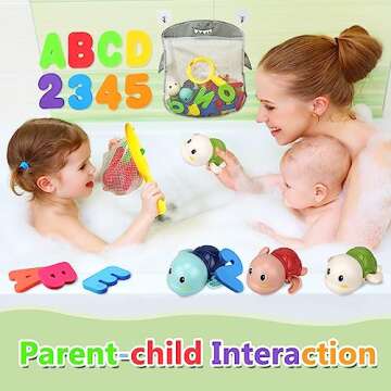 Bath Toys for Toddlers 1-3 - Mold Free Bath Toys Baby Pool Toys Toddler Age 1-2-4 Bath Toys for Infants 6-12 Months 1 2 3 4 Year Old Girl Boys Gifts Wind-Up Bathtub Toys for Baby Water Tub Toys