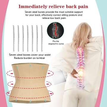 LODAY 2 in 1 Postpartum Recovery Belt,Body Wraps Works for Tighten Loose Skin(XL,Beige 1)