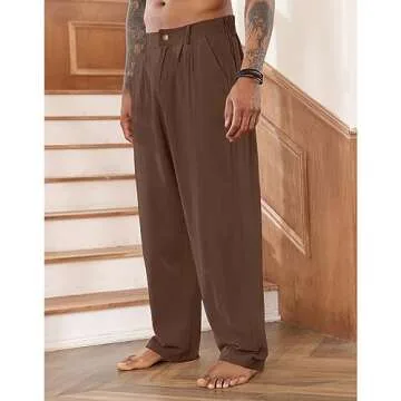 Men's Comfortable Cotton Linen Pants for Summer Wear