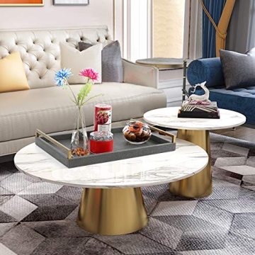 Elegant Grey Shagreen Large Serving Tray with Gold Handles