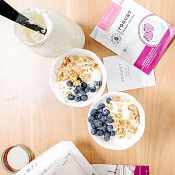 Cultures for Health Traditional Yogurt Starter Culture | 4 Packets Direct-Set Thermophilic Starter | Make Up To 12 Cups Thick, Tangy Probiotic Yogurt | Powdered Live Active Cultures for Yogurt Making