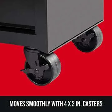 CRAFTSMAN Tool Chest with Drawer Liner Roll, 26-Inch, Rolling,, 4 Drawer, Black (CMST82765BK)