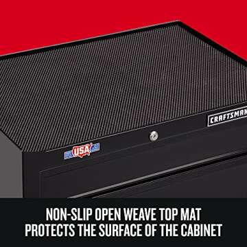 CRAFTSMAN Tool Chest with Drawer Liner Roll, 26-Inch, Rolling,, 4 Drawer, Black (CMST82765BK)