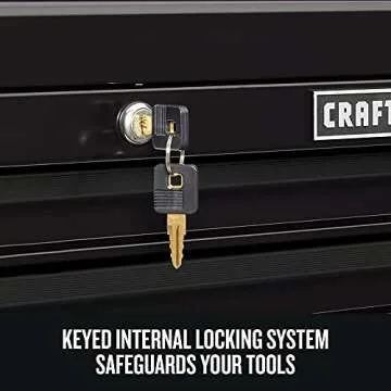 CRAFTSMAN Tool Chest with Drawer Liner Roll, 26-Inch, Rolling,, 4 Drawer, Black (CMST82765BK)