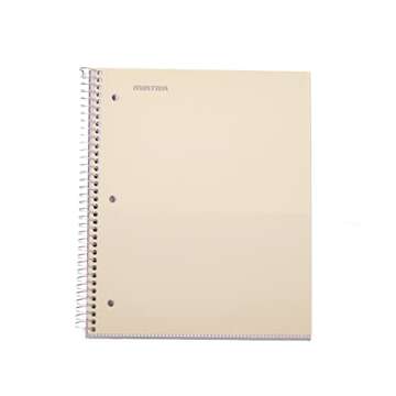 Mintra Office Durable Spiral Notebook - 2 Subject (College Ruled 3pk, Arctic Ice, Sun Yellow, Spring Pink)