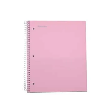 Mintra Office Durable Spiral Notebook - 2 Subject (College Ruled 3pk, Arctic Ice, Sun Yellow, Spring Pink)