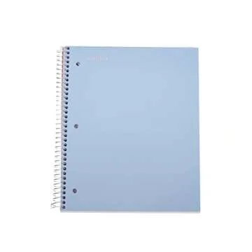 Mintra Office Durable Spiral Notebook - 2 Subject (College Ruled 3pk, Arctic Ice, Sun Yellow, Spring Pink)