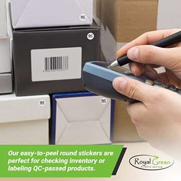 Royal Green Round Dot Stickers - Versatile 1440 Pack